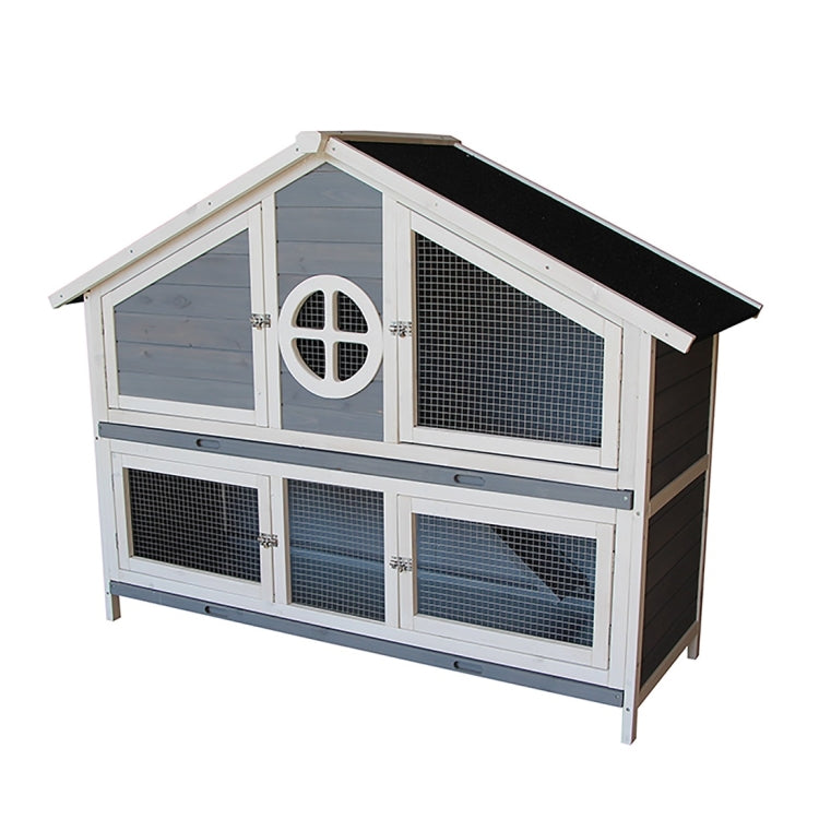 [US Warehouse] Wooden Pet House, Size: 128x46x110cm(Grey)