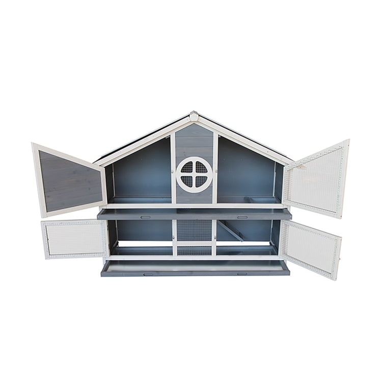 [US Warehouse] Wooden Pet House, Size: 128x46x110cm(Grey)