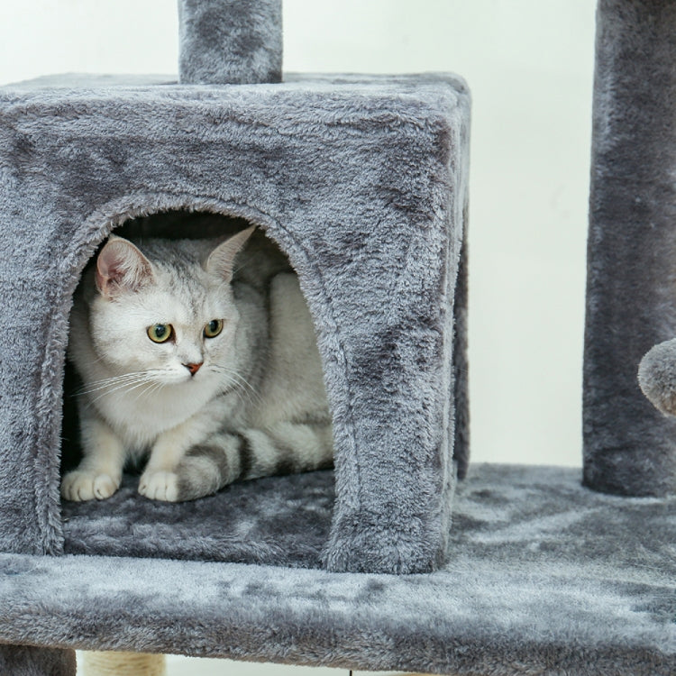 [US Warehouse] 57.1 inch Multi-level Cat Tree Condo Pet Playhouse