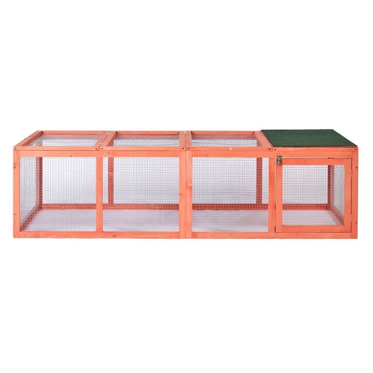 [US Warehouse] Outdoor Wooden Metal Mesh Rabbit Cage Chicken Coop, Size: 70.9 x 39.4 x 18.9 inch