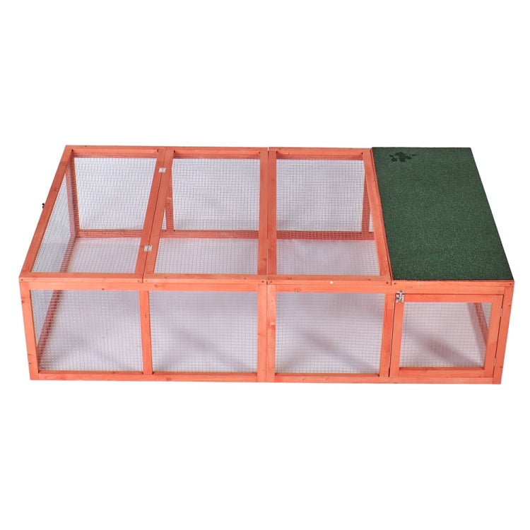 [US Warehouse] Outdoor Wooden Metal Mesh Rabbit Cage Chicken Coop, Size: 70.9 x 39.4 x 18.9 inch