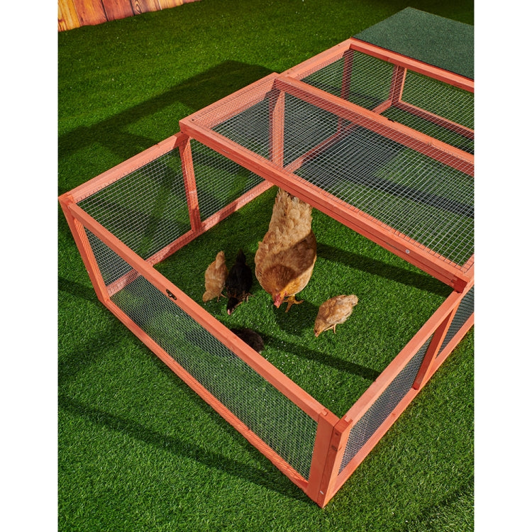 [US Warehouse] Outdoor Wooden Metal Mesh Rabbit Cage Chicken Coop, Size: 70.9 x 39.4 x 18.9 inch