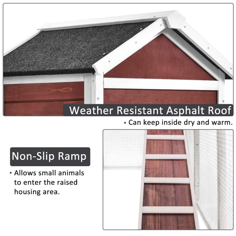 [UK Warehouse] Rabbit Bunny Hutch Cage House with Linoleum Roof 2-Tier