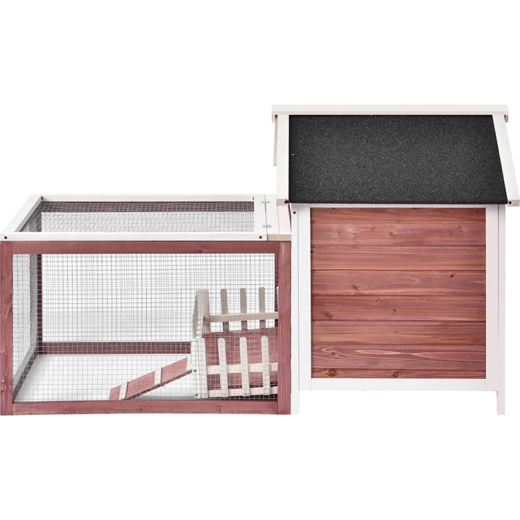 [UK Warehouse] Wooden Indoor Outdoor Bunny Cage with Ladder & Outdoor Run