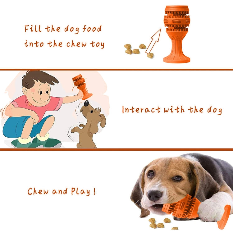 Goblet Shaped Dog Teeth Cleaning Rubber Feeding Toys Pet Supplies