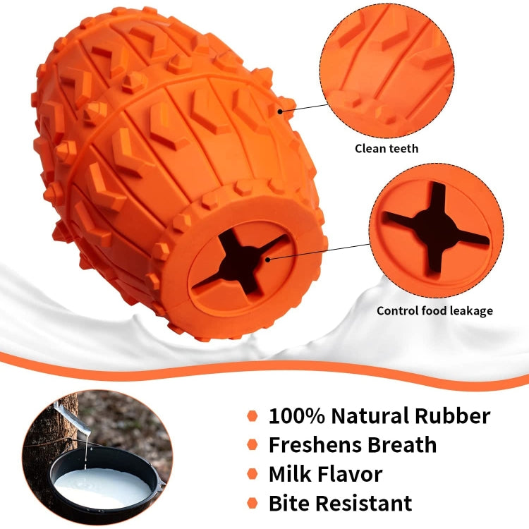 Wine Barrel Shape Rubber Dog Leaking Food Toy Pet Product
