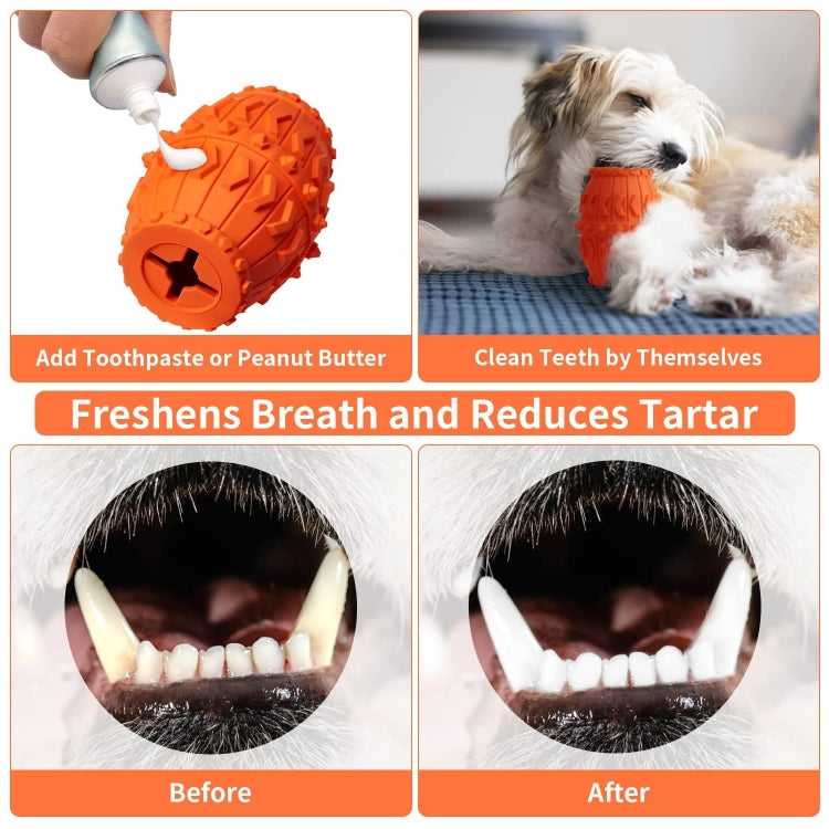 Wine Barrel Shape Rubber Dog Leaking Food Toy Pet Product