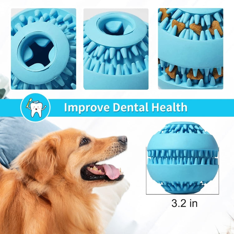 Small Rubber Teeth Leak Ball Dog Toy Pet Products