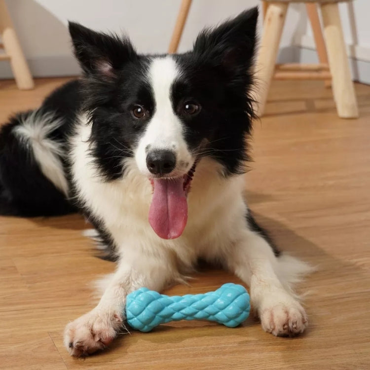 Small Rubber Dumbbell Shape Dog Vocalization Toy Pet Products