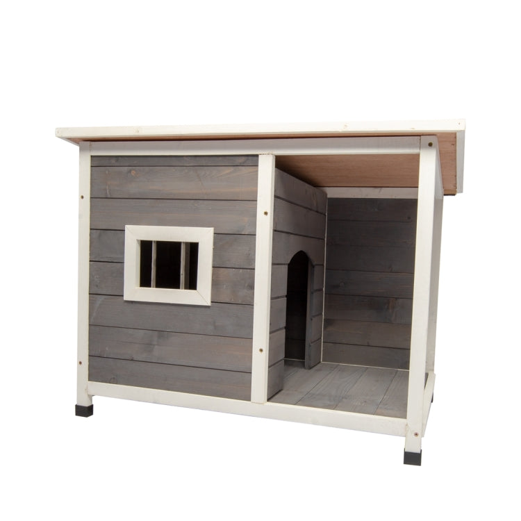 [US Warehouse] Wooden Pet Dog House, Size: 33.46x22.83x24.81 inch