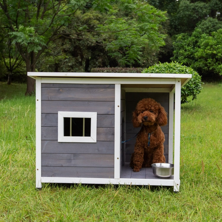 [US Warehouse] Wooden Pet Dog House, Size: 33.46x22.83x24.81 inch