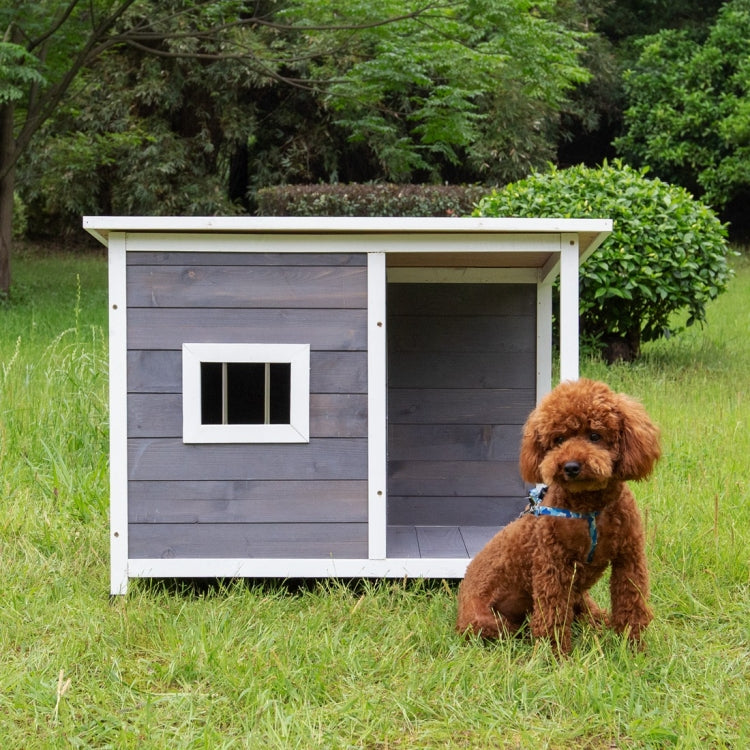 [US Warehouse] Wooden Pet Dog House, Size: 33.46x22.83x24.81 inch