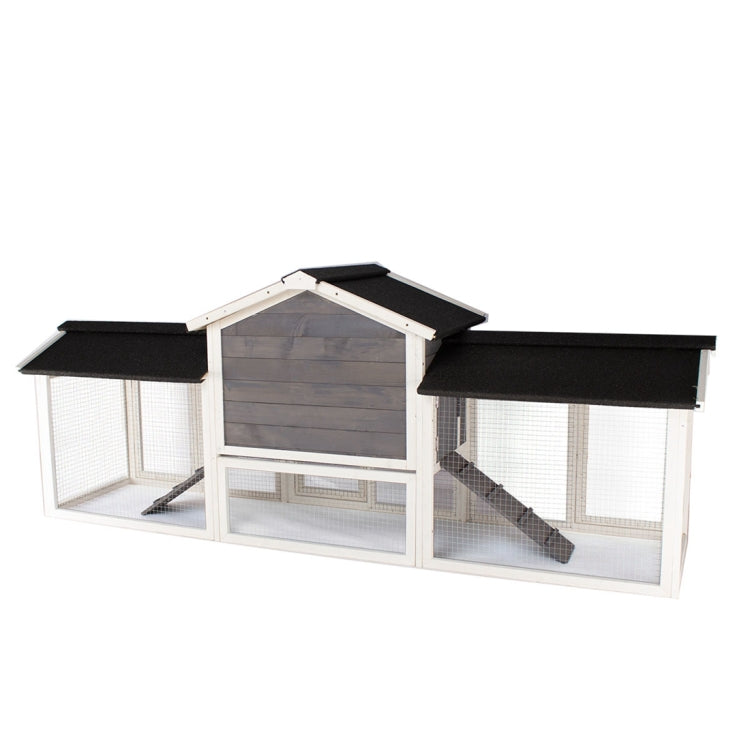 [US Warehouse] Wooden Pet Rabbit Hutch, Size: 88.18x20.47x34.64 inch