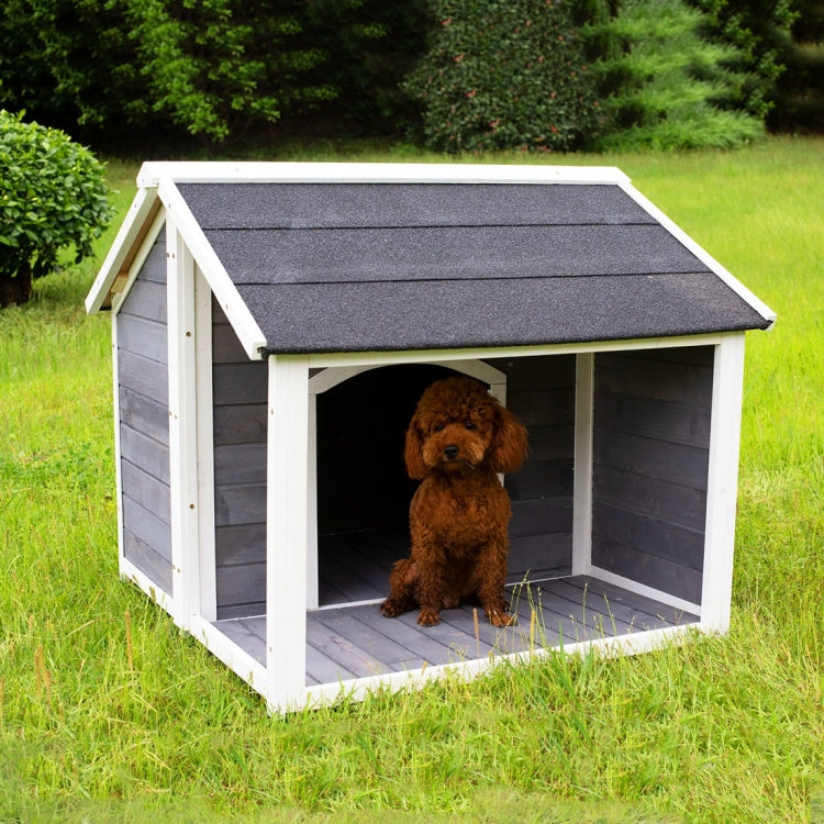 [US Warehouse] Wooden Pet Puppy Dog House, Size: 35.83x39.38x32.5 inch