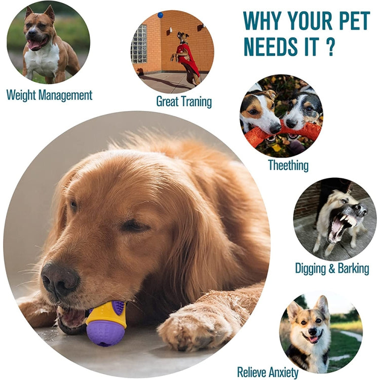 Natural Rubber+TPR Material Waist Drum Shape Dog Missing Food Toy Pet Products