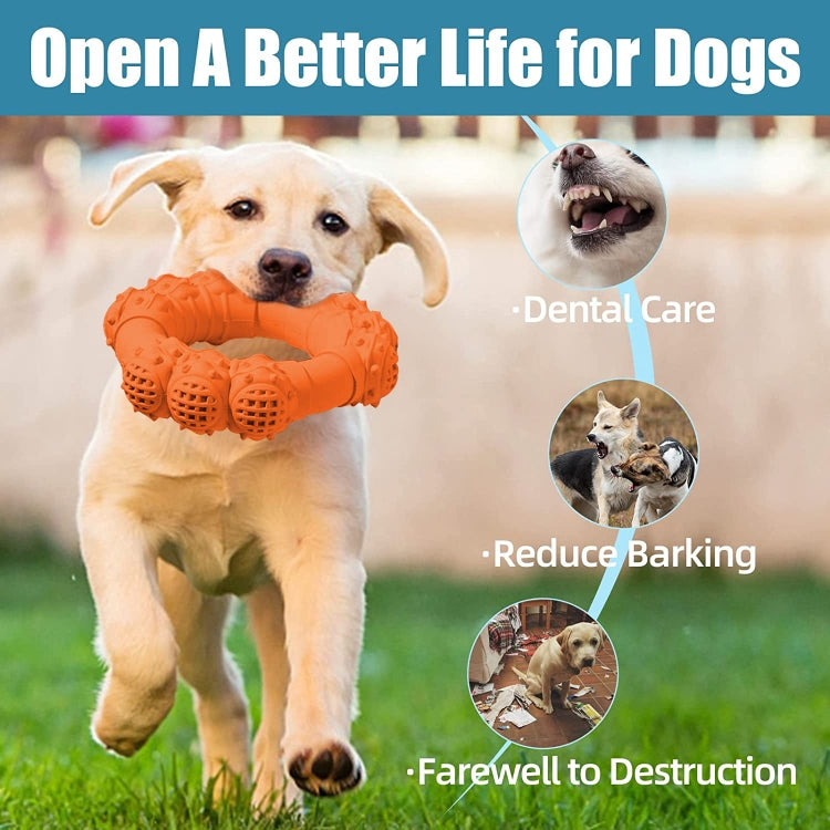 Rubber Solid Throwing Ring Dog Grinding Chew Toy Pet Products