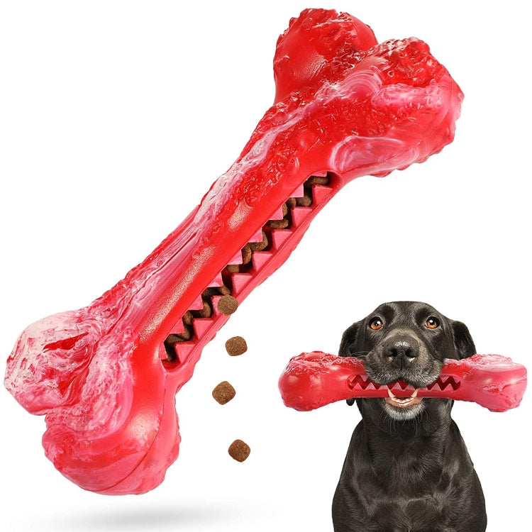 Rubber Bone Shape Dog Tooth Cleaning and Leakage Toy Pet Products