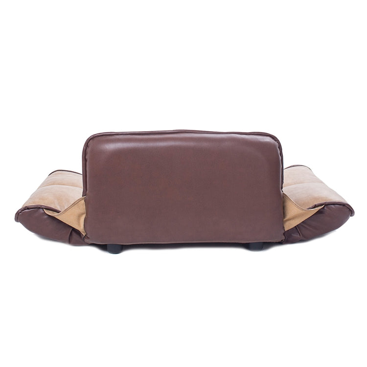 [US Warehouse] PU + PVC Leather Pet Bed with Adjustable Armrests(Tan)