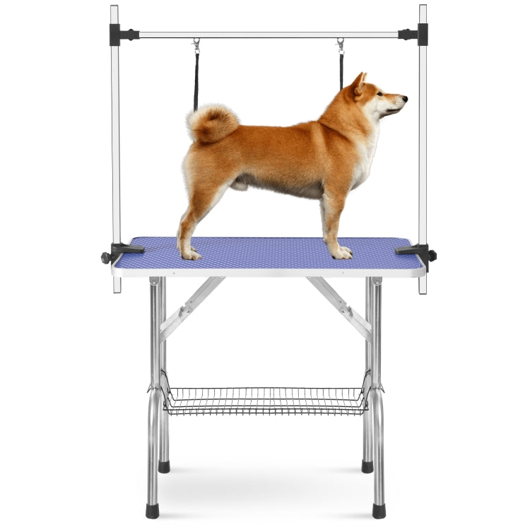 [US Warehouse] 36 inch Folding Heavy Duty Stainless Steel Dog Pet Grooming Table