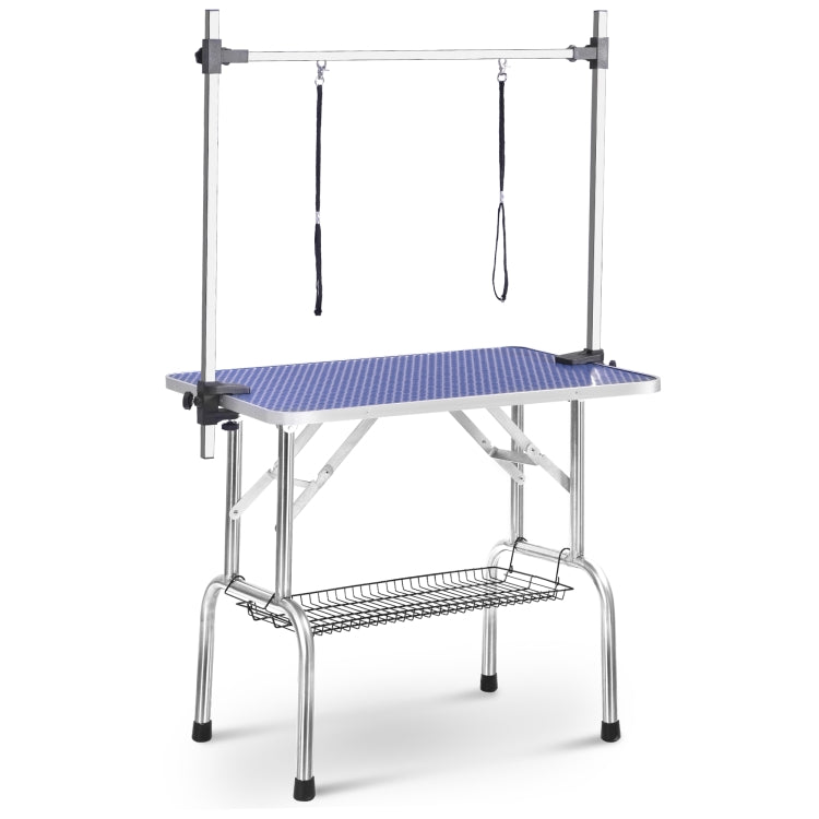 [US Warehouse] 36 inch Folding Heavy Duty Stainless Steel Dog Pet Grooming Table