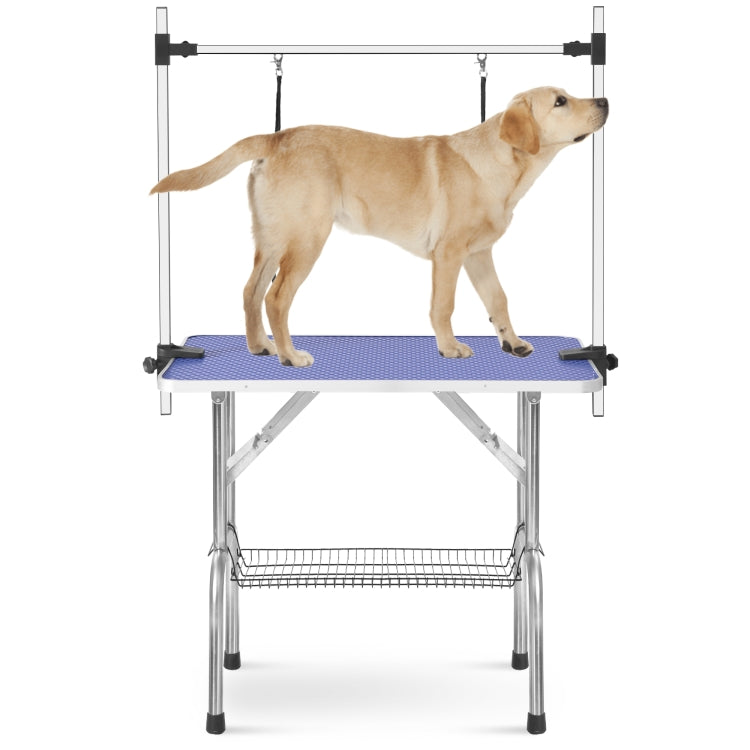 [US Warehouse] 46 inch Folding Heavy Duty Stainless Steel Dog Pet Grooming Table
