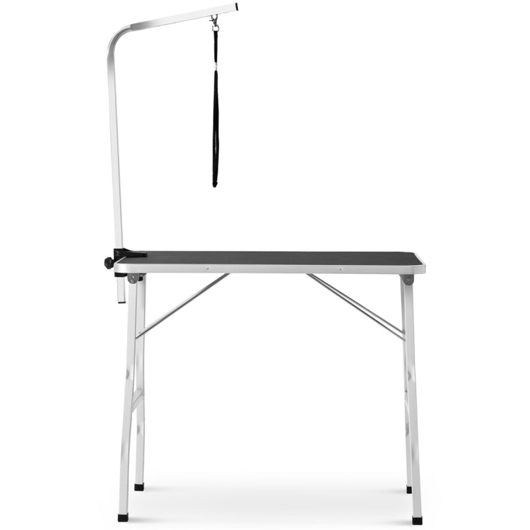 [US Warehouse] 30 inch Steel Legs Foldable Nylon Clamp Adjustable Arm Rubber Mat Pet Grooming Table
