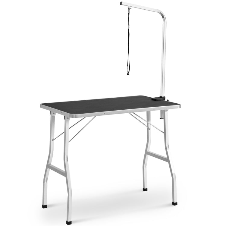 [US Warehouse] 36 inch Steel Legs Foldable Nylon Clamp Adjustable Arm Rubber Mat Pet Grooming Table