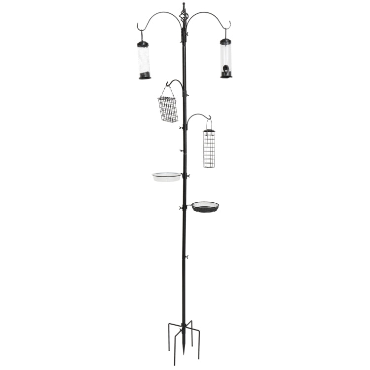 [US Warehouse] Bird Feeder  Courtyard Bird Feeder with Six Hooks,Size: 50x50x228cm