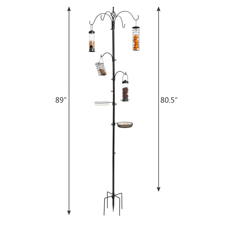 [US Warehouse] Bird Feeder  Courtyard Bird Feeder with Six Hooks,Size: 50x50x228cm