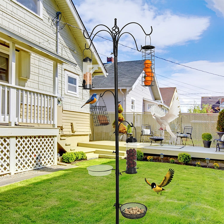 [US Warehouse] Bird Feeder  Courtyard Bird Feeder with Six Hooks,Size: 50x50x228cm