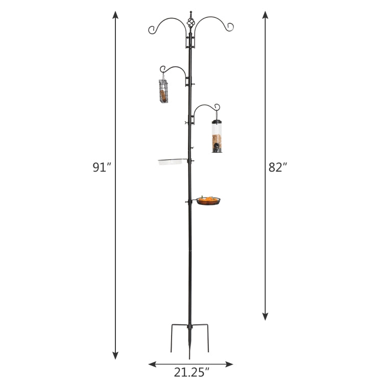 [US Warehouse] Bird Feeder  Courtyard Bird Feeder with Four Hooks,Size: 50x50x232cm