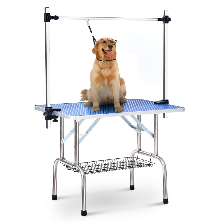 [EU Warehouse] Pet Dog Height Adjustable Grooming Table Drying Table for Small / Medium-sized Dogs, Size: 117x60x75cm(Blue)