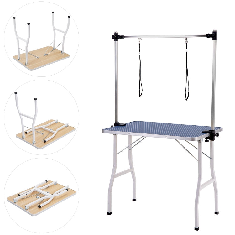 [EU Warehouse] Pet Dog Height Adjustable Grooming Table Drying Table for Small / Medium-sized Dogs, Size: 91x60.5x76.5cm(Blue)