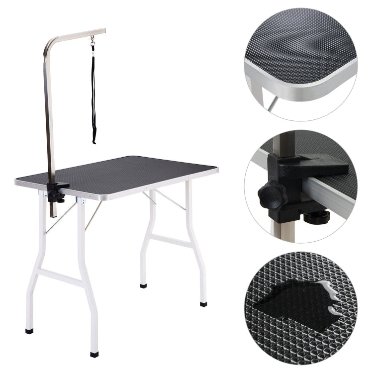 [EU Warehouse] Pet Dog Height Adjustable Grooming Table Drying Table for Small / Medium-sized Dogs, Size: 91x60.5x76.5cm(Black)