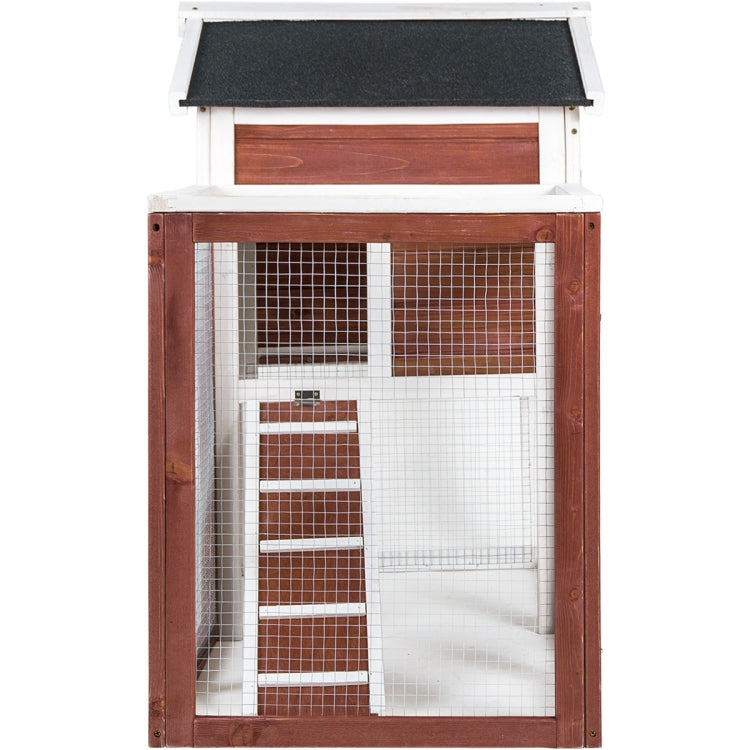 [US Warehouse] Wood Bunny Hutch Chicken Coop Small Animal Cage, Size: 122x63.5x92cm