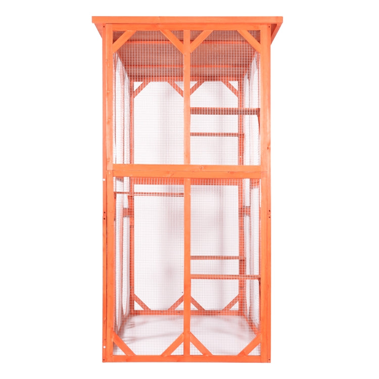 [US Warehouse] Wooden Outdoor Cat House Small Animal Cage, Size: 180x88x170cm