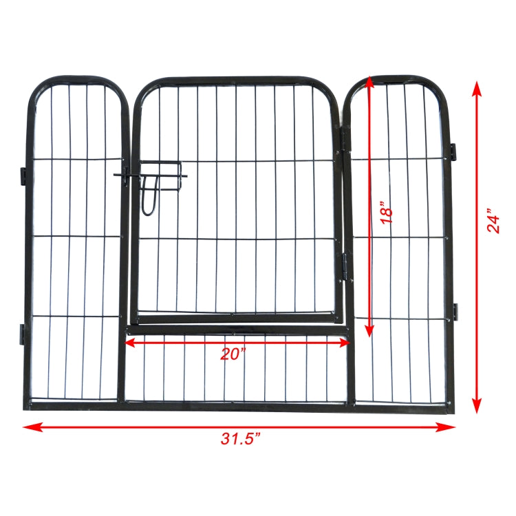 [US Warehouse] Portable Outdoor Folding 16-panel Heavy Duty Metal Dog Iron Playpen Pet Crate Cage