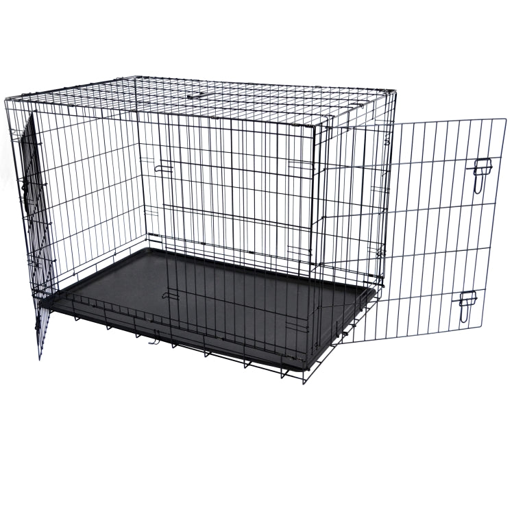 [US Warehouse] Large Indoor Metal Puppy Dog Run Fence Iron Playpen Pet Crate Cage, Size: 36 inch
