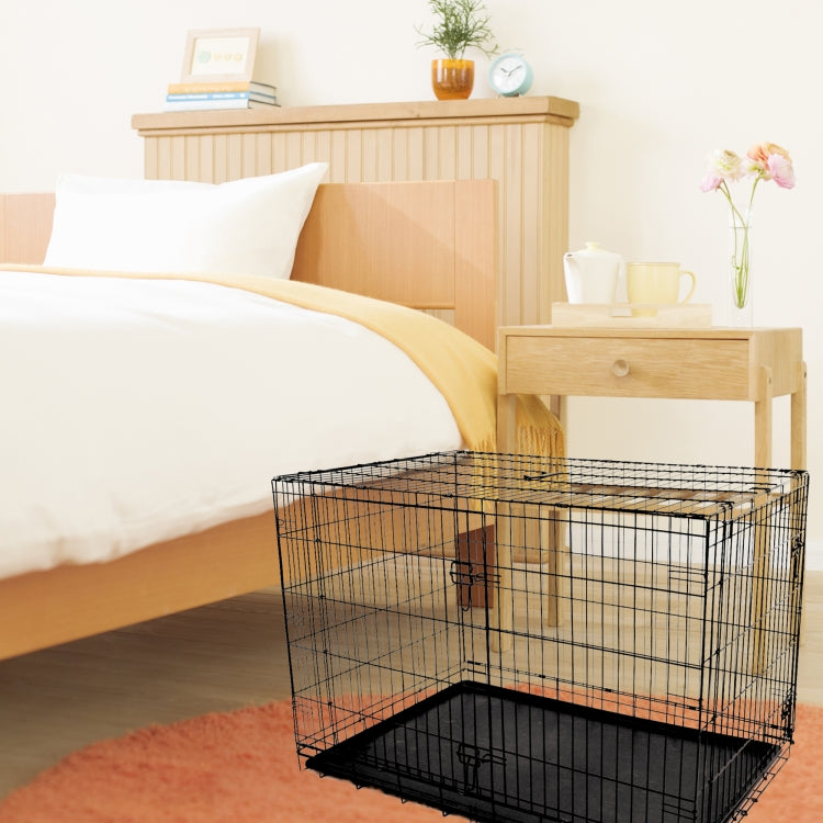 [US Warehouse] Large Indoor Metal Puppy Dog Run Fence Iron Playpen Pet Crate Cage, Size: 36 inch