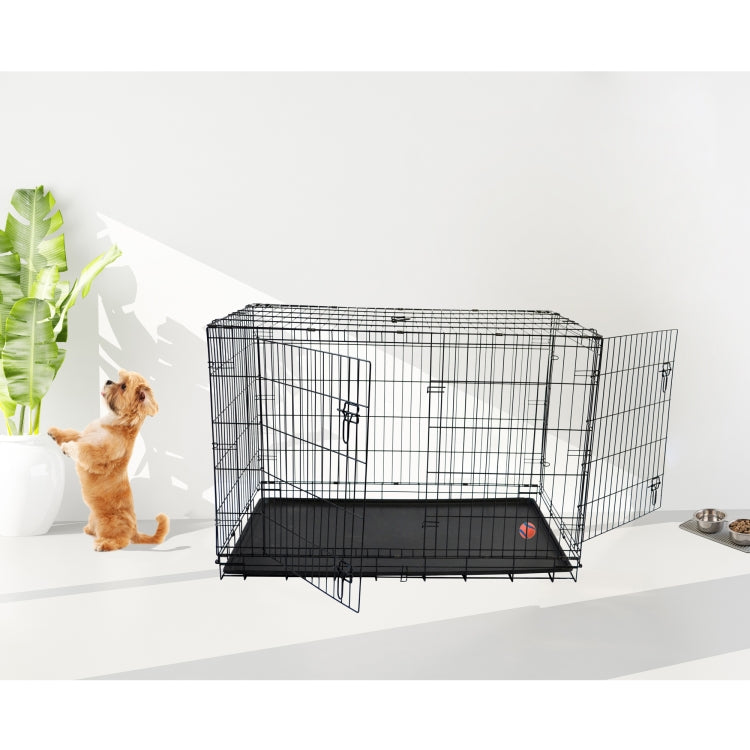 [US Warehouse] Large Indoor Metal Puppy Dog Run Fence Iron Playpen Pet Crate Cage, Size: 36 inch