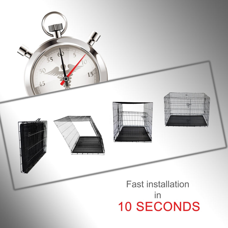 [US Warehouse] Large Indoor Metal Puppy Dog Run Fence Iron Playpen Pet Crate Cage, Size: 36 inch