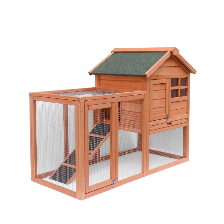 [US Warehouse] Wood Pet Rabbit Hutch Small Animal Cage, Size: 122x63x92cm