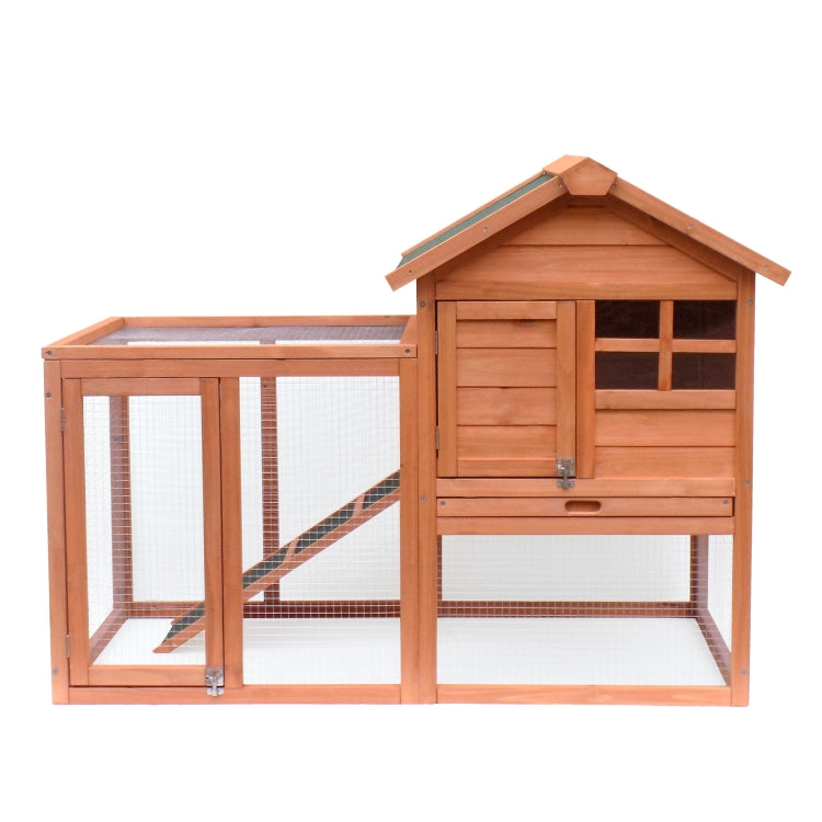 [US Warehouse] Wood Pet Rabbit Hutch Small Animal Cage, Size: 122x63x92cm