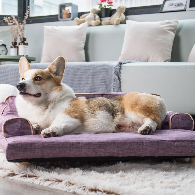 [US Warehouse] Oxford Cloth Dual-use Washable Pet Sofa Dog Bed, Size: 78x58x30cm