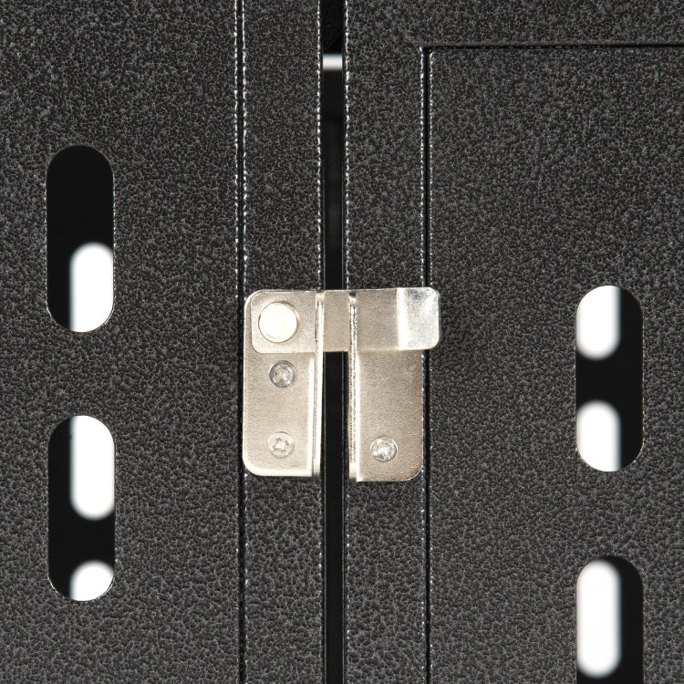 [US Warehouse] Heavy Duty Stainless Steel Pet Dog Crate Cage with Roof , Size: 112x114x75cm(Black)