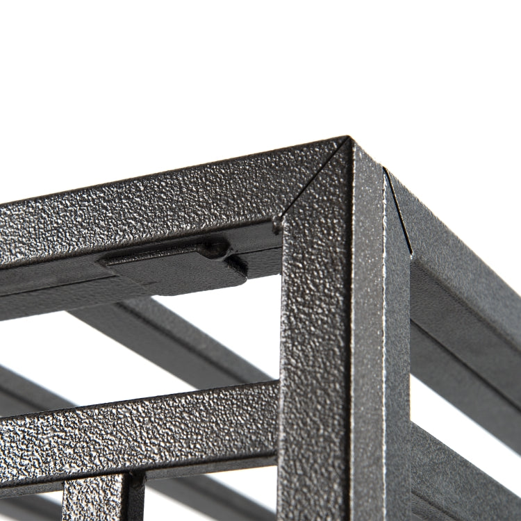 [US Warehouse] Heavy Duty Stainless Steel Pet Dog Crate Cage with Four Wheels, Size: 103x76x87cm(Black)