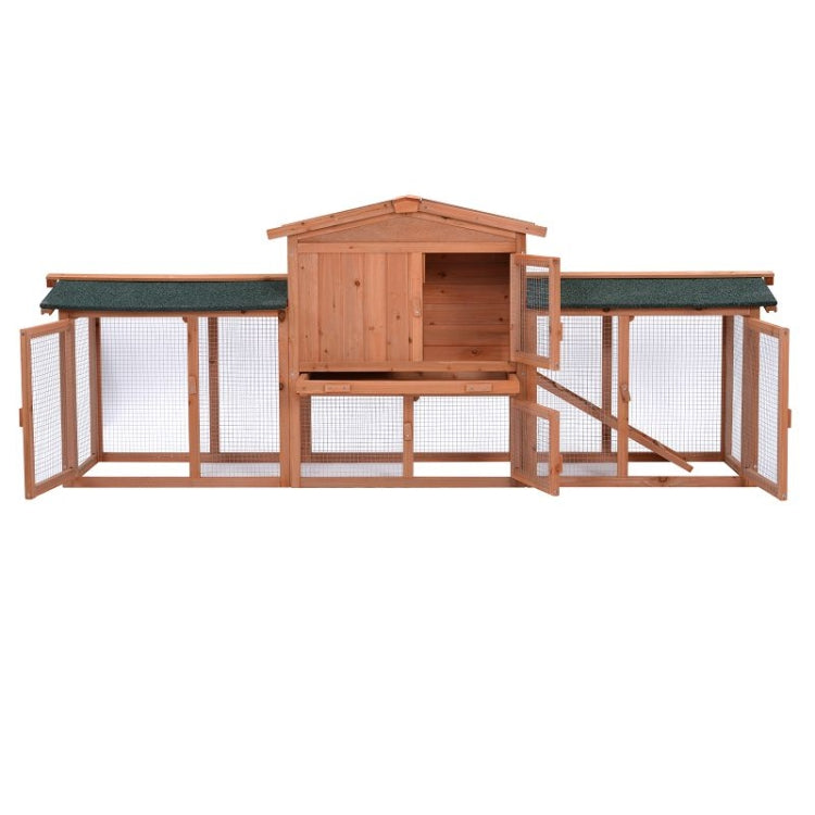 [US Warehouse] Rabbit Hutch Wood House Pet Cage Chicken Coop, Size: 83.8x20.8x33.2 inch