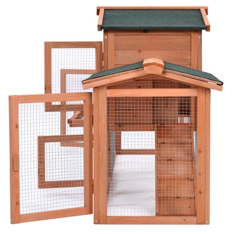 [US Warehouse] Rabbit Hutch Wood House Pet Cage Chicken Coop, Size: 83.8x20.8x33.2 inch