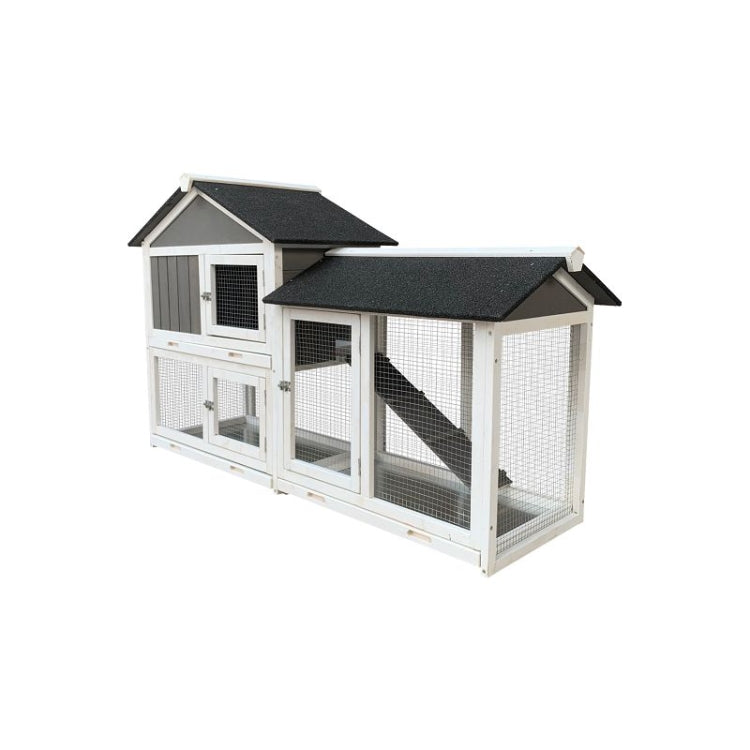 [US Warehouse] Wooden Pet House for Small Animals, Size: 61x20.9x7 inch