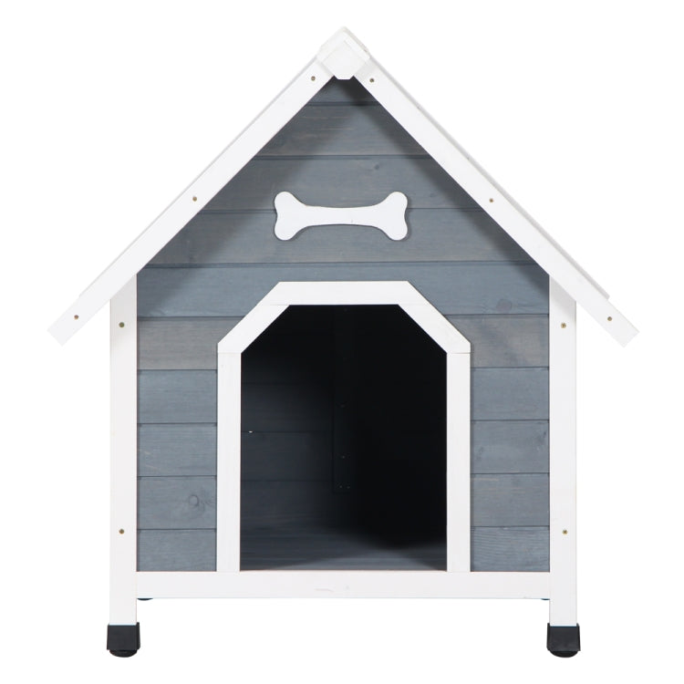 [US Warehouse] Dog House Pet Outdoor Bed Wood Shelter Home Weather Kennel Waterproof,Size: 78x84x83.5cm